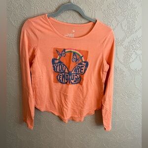SO girls pink butterfly long sleeve size XL excellent condition